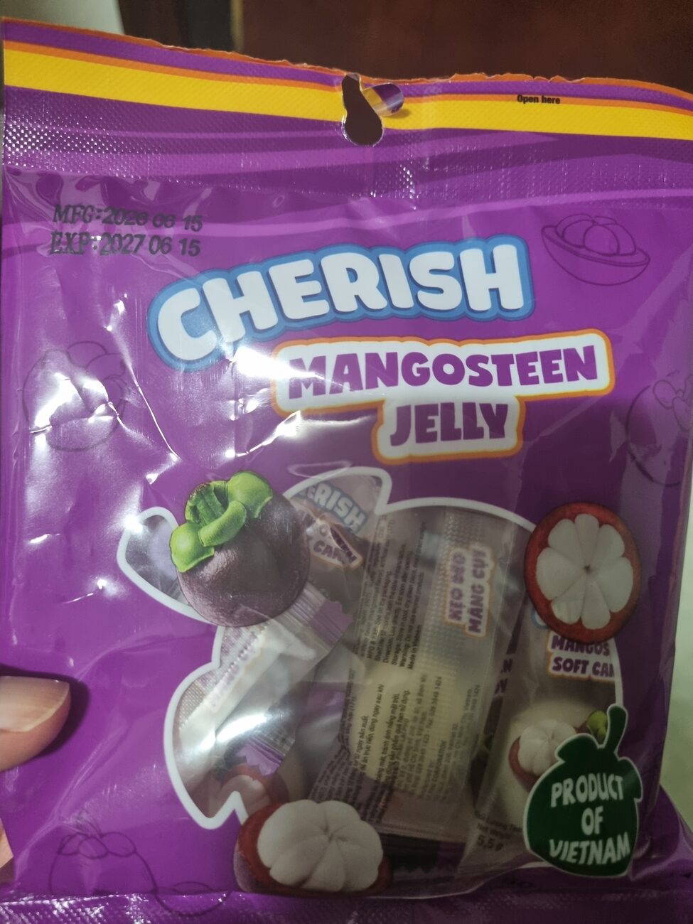 Cherish mangosteen jelly bag front CU Korea