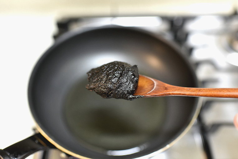 A block of dark fermented black bean paste