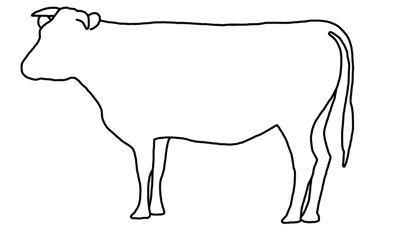 A diagram of Korean beef cuts on a cow